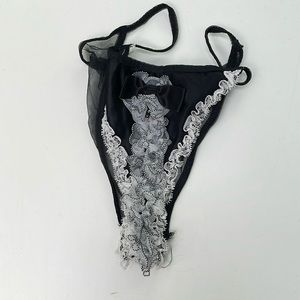 Sweet Tarts tuxedo panty with hidden zipper. Cute as wedding gift or gag gift.